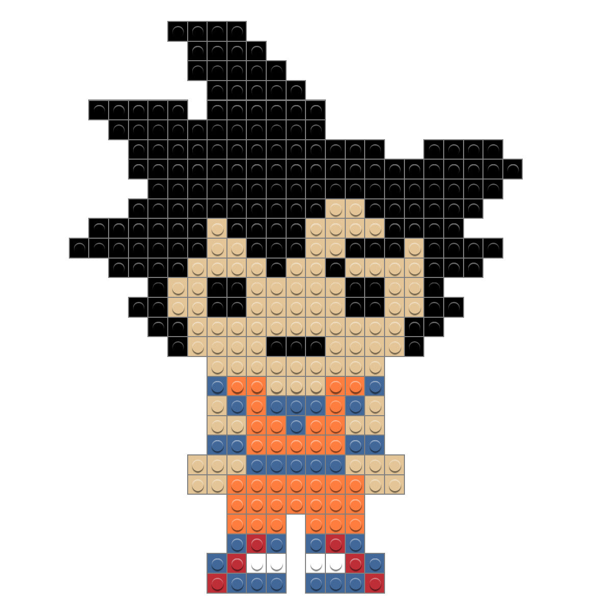 Como Dibujar A Goku En 8 Bit O Pixel Art Tutorial Paso A Paso Como Images