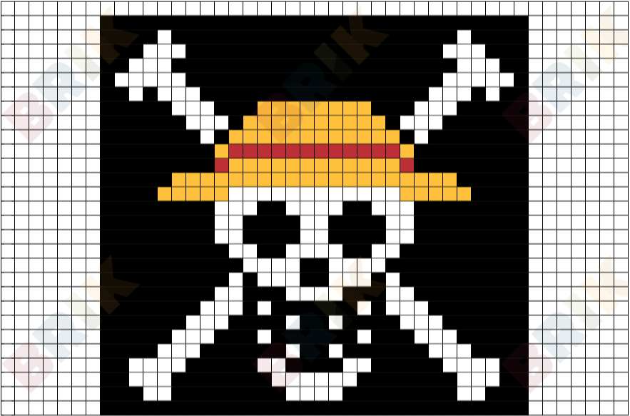 Straw Hat Pirates Pixel Art – BRIK