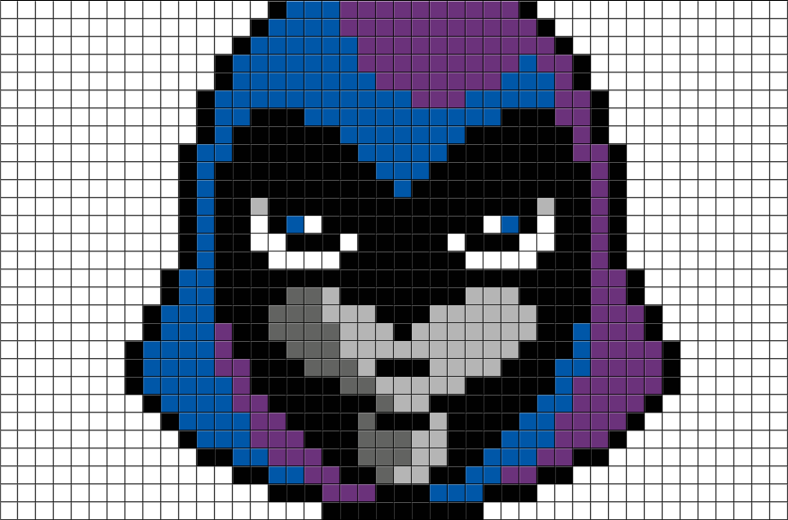 Teen Titans Raven Pixel Art – BRIK