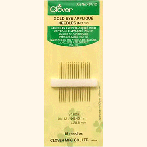 Clover Gold Eye Sharp Needle, #12