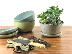 Ceramic Planter with Catch Plate