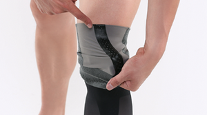 Silicone taping system enables stronger knee support