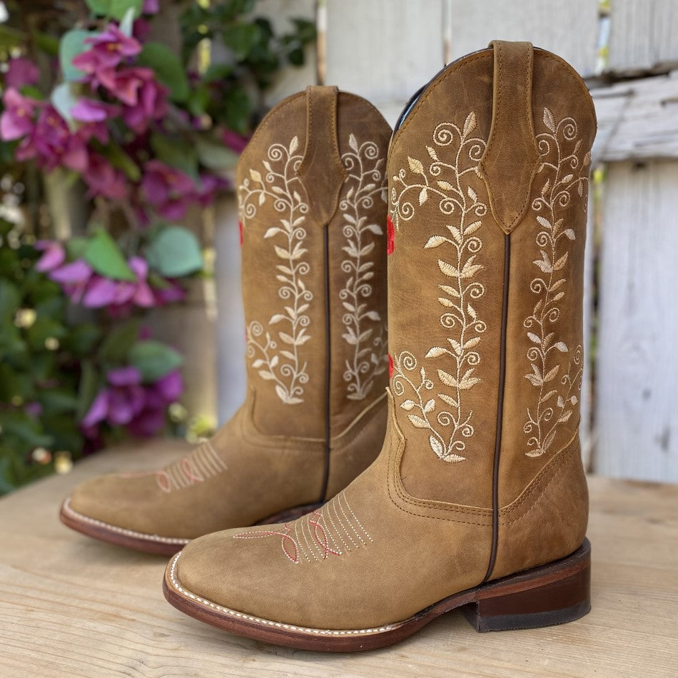 BS815 Tan Botas Vaqueras para Mujer Botas Vaqueras para Mujer