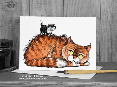 Cat Father's Day Card © Nicola L robinson | Teeth and Claws