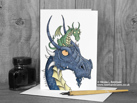 Dragon Dad Card © Nicola L Robinson | Teeth and Claws