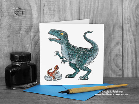 Dinosaur Father's Day Card © Nicola L Robinson | Teeth annd Claws