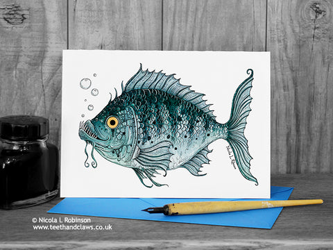 Fish Greeting Card © Nicola L Robinson | Teeth and Claws