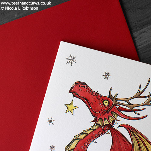 Dragon Christmas Cards © Nicola L Robinson | Teeth and Claws