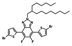 FBTA-HD, 1887135-96-7, 4,7-bis(5-bromothiophen-2-yl)-5,6-difluoro-2-(2-hexyldecyl)-2H-benzo[d][1,2,3]triazole