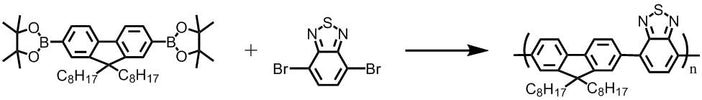 f8bt synthesis with 2,2'-(9,9-dioctyl-9H-fluorene-2,7-diyl)bis(4,4,5,5-tetramethyl-1,3,2-dioxaborolane) and 4,7-Dibromo-2,1,3-benzothiadiazole