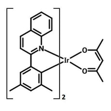Chemical structure of Ir(dmpq)2(acac)