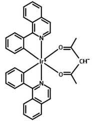 Chemical structure of tiopc ir(piq)2(acac)