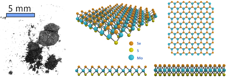 Molybdenum sulfide selenide structure