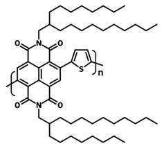 Chemical structure of PNDI(2OD)T (PCE8)