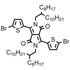 chemical structure of bisbromothiophenyl-bisoctyldodecylpyrrolo-dione cas number 1260685-63-9