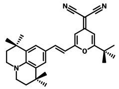 Chemical structure of DCJTB