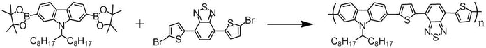 PCDTBT synthesis carbazole boronic ester and dibromo-thienylbenzothiadiazole