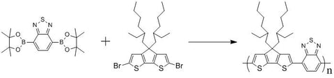 Synthesis of PCPDTBT from benzothiadiazole boronic ester