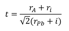 Perovskite "A-cation" tolerance factor equation