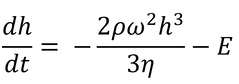 Spin coating fluid dynamics equation by Meyerhofer