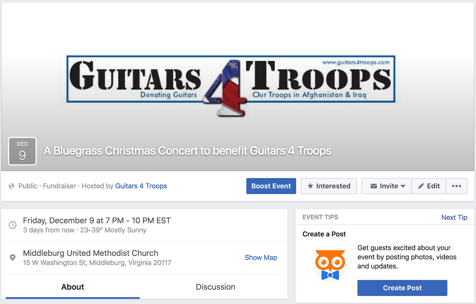 Guitars 4 Troops concert