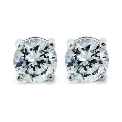 silver diamond studs