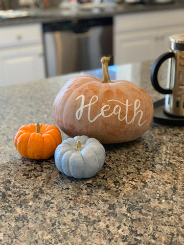 heath pumpkin painting