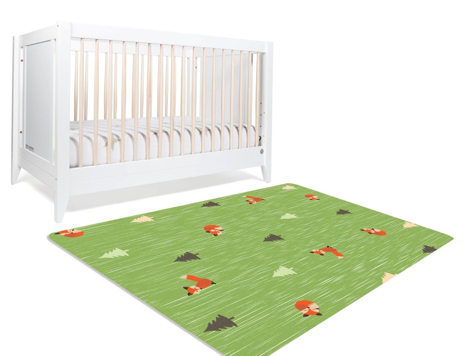 Woodland Rug, Fox Rug, Woodland Nursery Decor, Playroom Decor