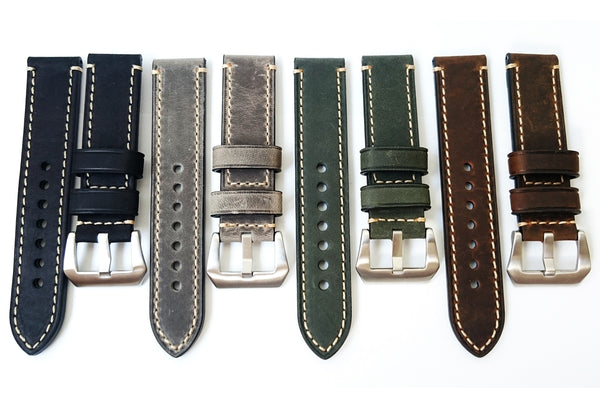 Buy Genuine Italian Cow Leather Two-Piece Watch Strap