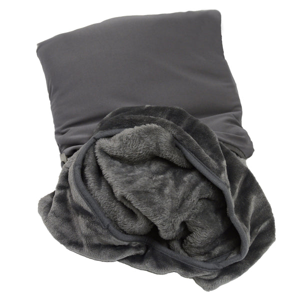 Travelrest 4-in-1 Premier Class Travel Blanket with Zipped Pocket Includes Stuff Sack TBP222G Soft & Luxurious Also Use As Lumbar Support or Neck Pillow