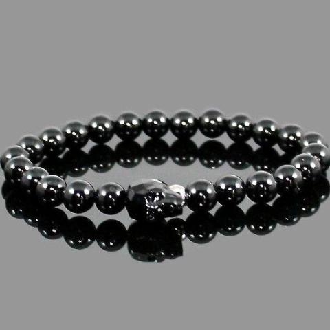 mens black crystal bracelet