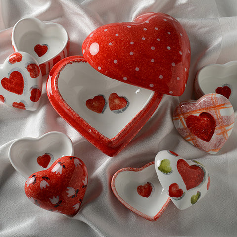 Amore Ceramic Heart Boxes