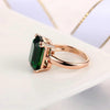 Classical Green Crystal Ring