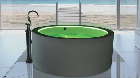Bañera de isla circular redondo para tinas independientes 
