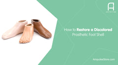 How to clean and removed discoloration from a prosthetic foot shell. 
