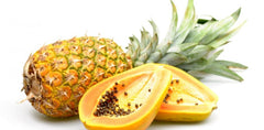 Pineapple and papaya for wound healing.