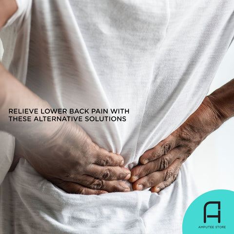 A amputee suffers from lower back pain and wonders if there are alternative solutions to relieve the pain.