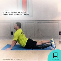 A workout plan that can help lower-limb amputees stay in shape at home. 