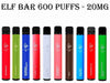 Elf Bar 600 puffs Disposable Vape 20mg - Pack of 10 - Star vape