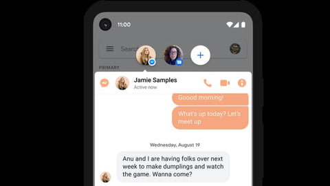 Chat Bubbles allow conversations to be carried out in floating panels that appear above apps updated to support the facility