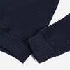Big Waffle Mid-Neck Sweater - Dark Navy