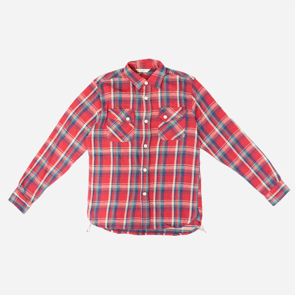 3Sixteen - Crosscut Flannel Shirt - Red/Blue Check