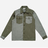 Fatigue Overshirt - Olive Block Herringbone