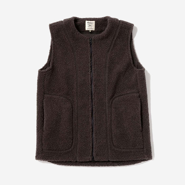 Jackman - Boa Wool Zip Vest - Ink Black – Muddy George