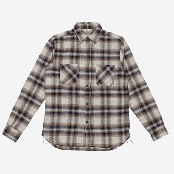 3Sixteen - Utility Flannel Workshirt - Brown Plaid