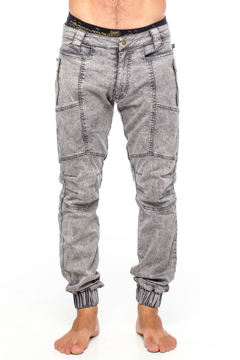 elastic cuff jeans mens