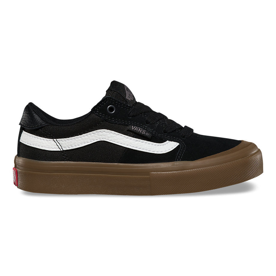 vans black and white gum