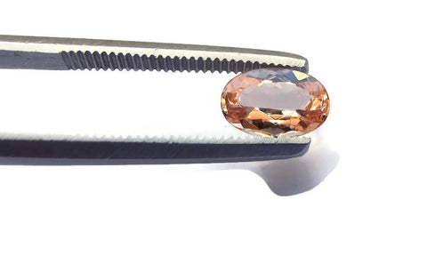Imperial topaz oval loose gemstone from Ouro Preto