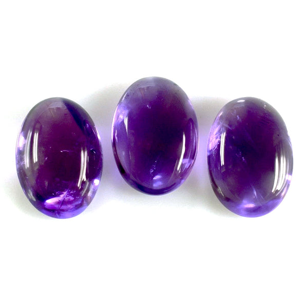 Oval Natural Purple Amethyst Cabochon 6x4-10x8mm 