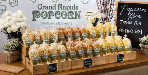 wooden crate popcorn bar